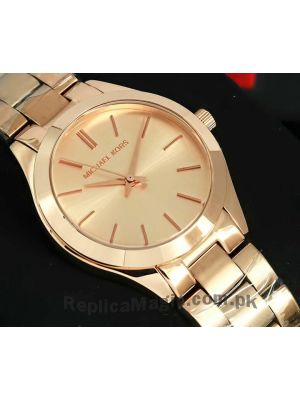 Michael Kors Women's Mini Slim Runway Rose Gold-Tone Watch Price in Pakistan