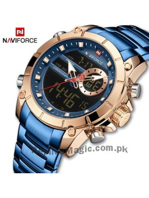 NAVIFORCE NF9163 Stainless Steel Dual Time Wrist Watch Price in Pakistan
