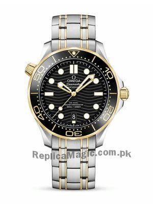 OMEGA Seamaster Diver Black Dial Two-Tone Men's Bracelet Watch Price in Pakistan