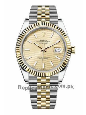 Rolex ETA Datejust 41 Gold Fluted Motif Dial 2022  Swiss Watch Price in Pakistan