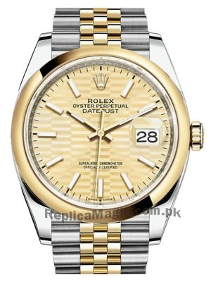 Rolex Datejust 36 Fluted Motif Gold Dial 2021 Watch  (2021) Price in Pakistan