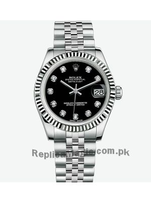 Rolex Datejust Black diamond dial Watch Price in Pakistan