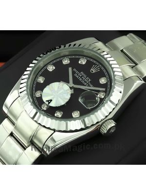Rolex Datejust Black Diamond Dial Watch Price in Pakistan