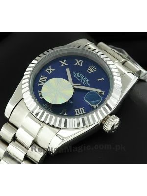 Rolex Datejust Blue Roman Numeral Dial Watch Price in Pakistan