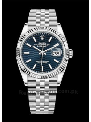 Rolex Datejust Navy Blue Fluted Motif Dial Watch  (2022) Price in Pakistan