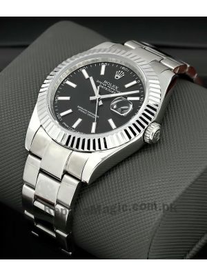 Rolex Datejust Rolesor 41  Black Dial Watch Price in Pakistan