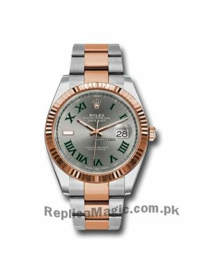 Rolex Datejust Green Roman Numeral Men's Watch Price in Pakistan