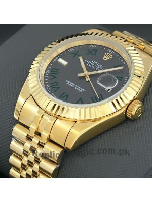 Rolex Datejust  Yellow Gold Slate Roman Dial Watch Price in Pakistan