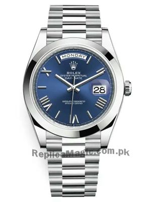Rolex Day-Date 40 Platinum 228206 Blue Roman Dial Watch Price in Pakistan