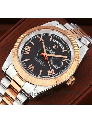 Rolex Day-Date Black Roman Dial Swiss Watch Price in Pakistan