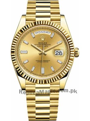 Rolex Day Date Gold Champagne Diamond Dial Watch Price in Pakistan