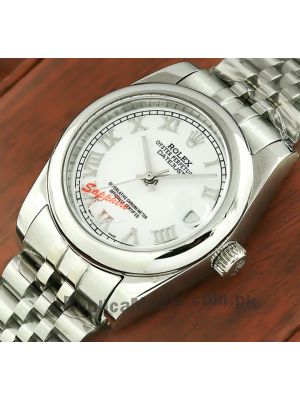 Rolex Lady Datejust White Roman Dial Watch Price in Pakistan