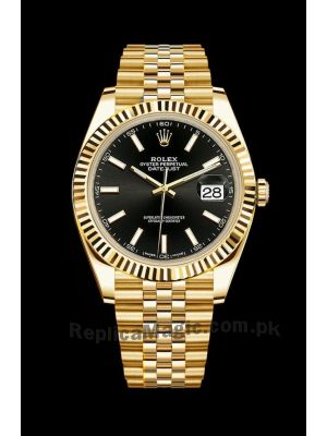 Rolex Oyster Perpetual Datejust 41 Black Dial Gold Tone Watch Price in Pakistan