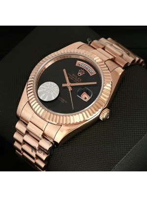 Rolex Oyster Perpetual Day-Date Black Dial Rose Gold Watch Price in Pakistan