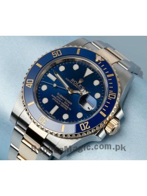 Rolex Submariner Two Tone Blue Dial Swiss Watch Price in Pakistan