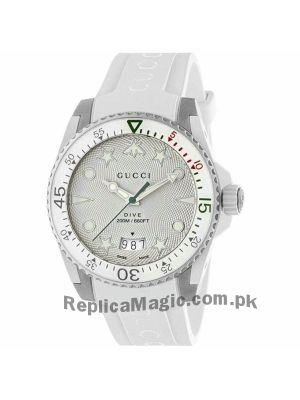 Gucci Dive White Rubber Strap Men's Watch Price in Pakistan