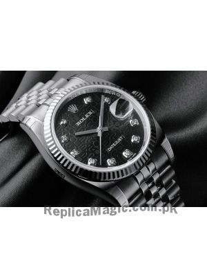 Rolex Datejust Black Diamond Dial Watch Price in Pakistan