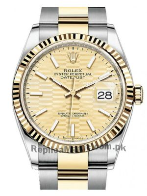 Rolex Datejust 36 Gold Fluted Motif Dial 2021 Watch  (2021) Price in Pakistan