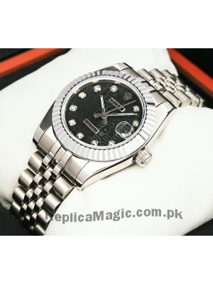 Rolex Lady Datejust DIamond Index Black Computer Dial Watch Price in Pakistan